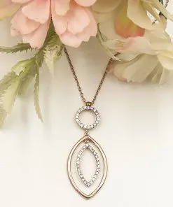 Yuvarlak Ucunda Oval Sallantılı Kolye