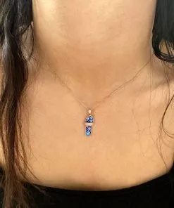 Nazar Boncuklu Rose Açık Terlik Kolye