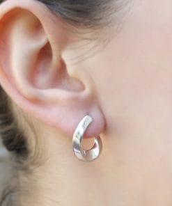 925 Ayar Gümüş Modern Damla Form Küpe