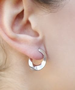 925 Ayar Gümüş Modern Damla Form Küpe