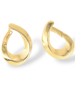 925 Ayar Gümüş Modern Damla Form Küpe - Gold