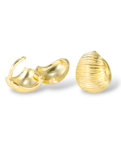 Sarı Altın Kaplama Bombeli Halka Küpe – 925 Ayar Gümüş Dokulu Model Sarı Altın Kaplama Bombeli Halka Küpe – 925 Ayar Gümüş Dokulu Model