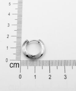 925 Ayar Gümüş Bombeli Oval Halka Küpe - Minimalist Tasarım