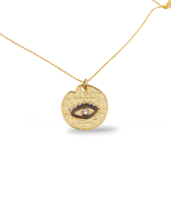 Nazar Göz Motifli Gümüş Kolye