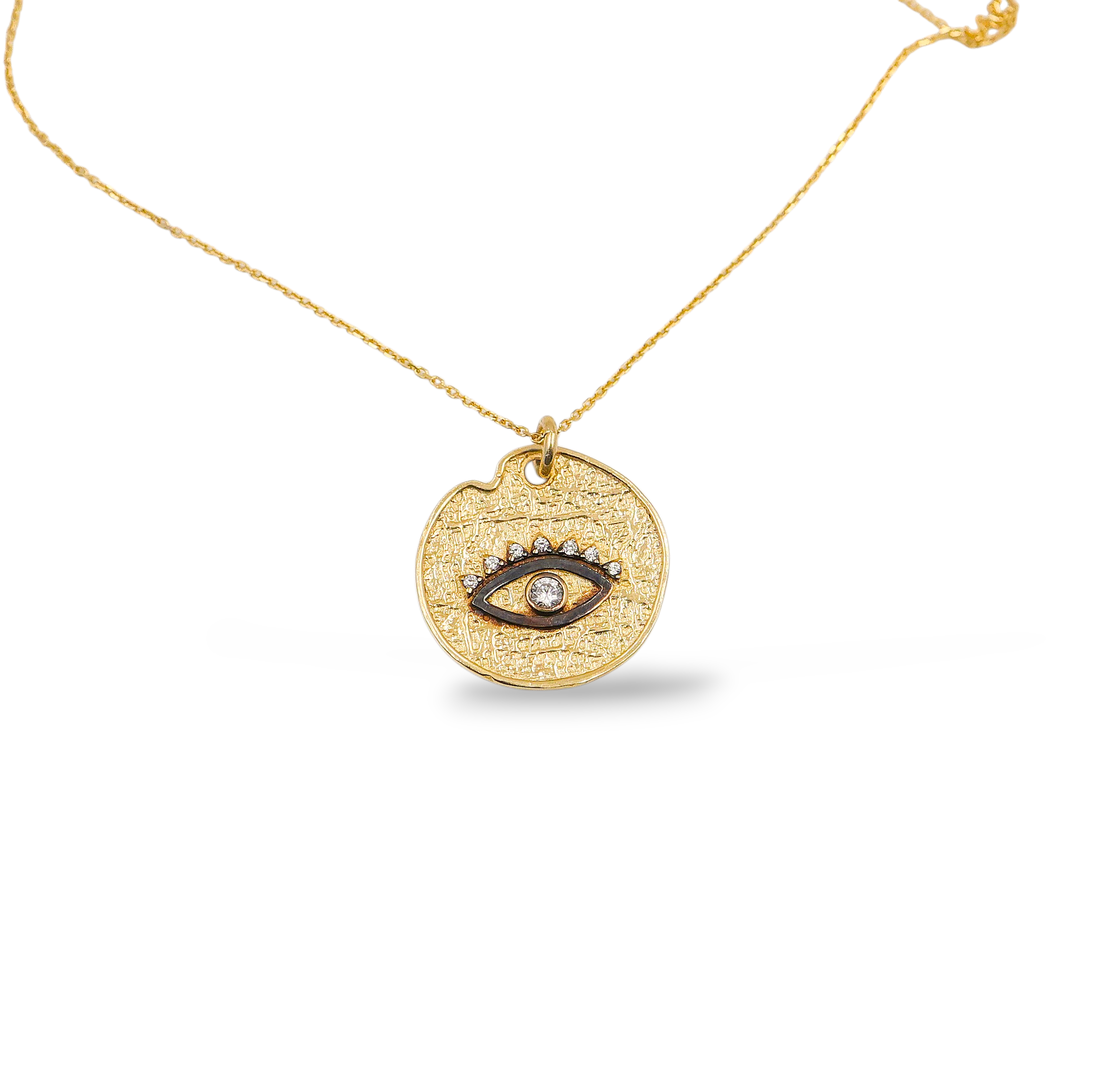 Nazar Göz Motifli Gümüş Kolye