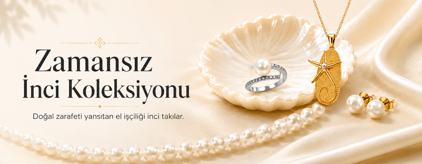 İnci Takılar Koleksiyonu - Gümüş İnci Yüzük ve Kolye Modelleri